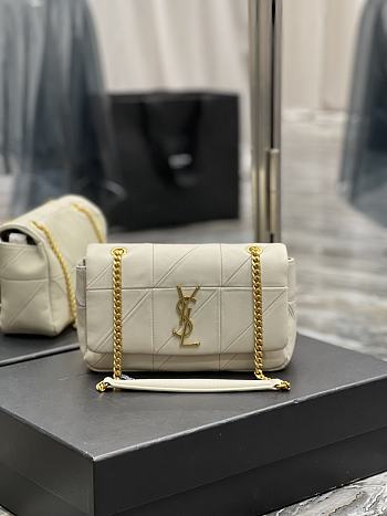 YSL Saint Laurent Handbag Jamie White 515820 Size 20×12.5×6.5 cm