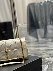 YSL Jamie Medium Crossbody Bag In Silver 515821 Size 25x15x7.5cm - 4