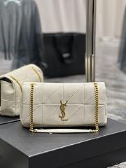 YSL Jamie Medium Crossbody Bag In White 515821 Size 25x15x7.5cm - 1