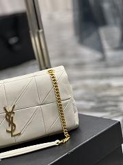 YSL Jamie Medium Crossbody Bag In White 515821 Size 25x15x7.5cm - 6