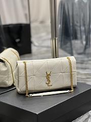 YSL Jamie Medium Crossbody Bag In White 515821 Size 25x15x7.5cm - 4