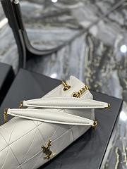 YSL Jamie Medium Crossbody Bag In White 515821 Size 25x15x7.5cm - 3