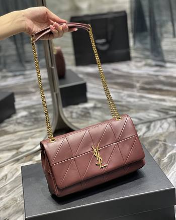 YSL Saint Laurent Jamie Monogram In Red 515821 Size 25x15x7.5cm