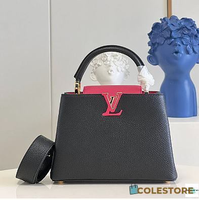 Louis Vuiiton Capucines Black and Rose 27cm - 1