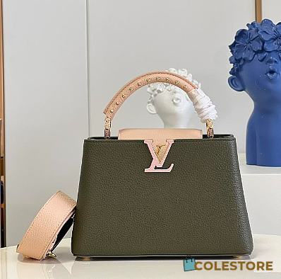 Louis Vuiiton Capucines Green With Pink 27cm - 1