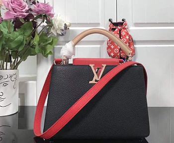 Louis Vuitton Capucine BB In Black Taurillon Leather 27cm 