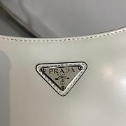 Prada Cleo Brushed Leather Shoulder Bag in White 1BC499 27x21x5 cm - 6