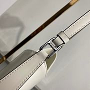 Prada Cleo Brushed Leather Shoulder Bag in White 1BC499 27x21x5 cm - 4