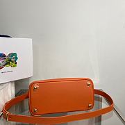 Prada Double Saffiano leather Mini Bag In Orange 1BG443 Size 25*18.5*12.5 cm - 6