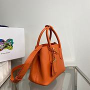Prada Double Saffiano leather Mini Bag In Orange 1BG443 Size 25*18.5*12.5 cm - 5