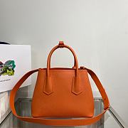 Prada Double Saffiano leather Mini Bag In Orange 1BG443 Size 25*18.5*12.5 cm - 4