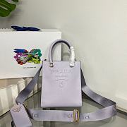 Prada Small Saffiano leather handbag In Purple 1BA333 17x19x6 cm - 5