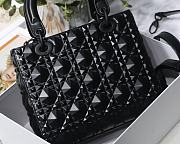  Medium Lady Dior Bag In Black 24 x 20 x 11cm - 4