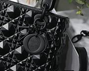  Medium Lady Dior Bag In Black 24 x 20 x 11cm - 6