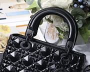  Medium Lady Dior Bag In Black 24 x 20 x 11cm - 5