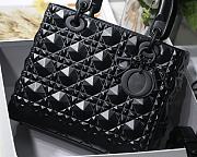  Medium Lady Dior Bag In Black 24 x 20 x 11cm - 2