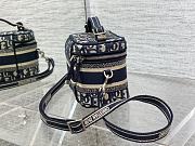 Dior Small DiorTravel Vanity Case Blue Dior Oblique Embroidery 18x10x14 cm - 3