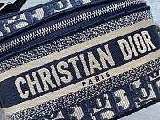 Dior Small DiorTravel Vanity Case Blue Dior Oblique Embroidery 18x10x14 cm - 6