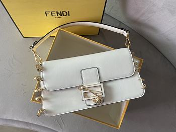 Fendi Fendace Baguette Brooch White 28x15.5x7 cm