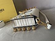 Fendi Fendace Baguette Brooch White 28x15.5x7 cm - 3