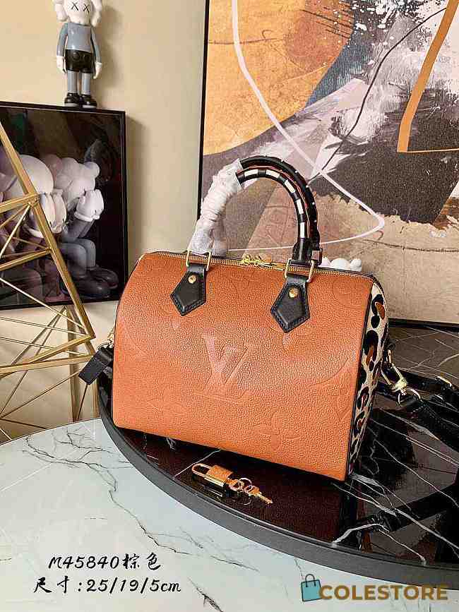 LV Speedy empreinte leather in caramel 25cm - 1