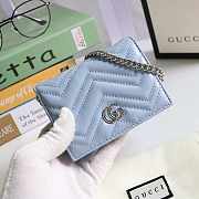 Gucci Marmont Card Case Wallet Blue 625693  - 1