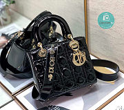 Colestore Dior Lady Dior My ABC Bag Black Patent Cannage Calfskin M0531 Size 20cm - 2