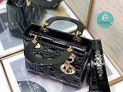 Colestore Dior Lady Dior My ABC Bag Black Patent Cannage Calfskin M0531 Size 20cm - 6