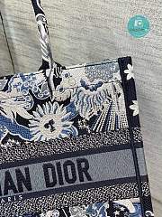 Dior Medium Book Tote Blue Multicolor 36cm - 3