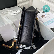 Chanel Boy Bag Black Caviar Leather Gold Hardware Size 25cm - 5