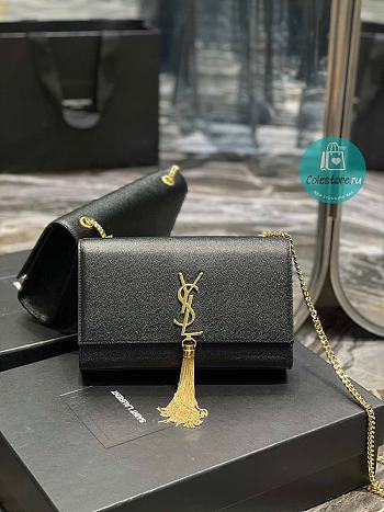 YSL Kate Bag With Leather Tassel With Gold Hardware Size 24cm