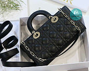 Colestore Dior Lady D-Joy Cannage Lambskin Bag Black 26cm - 5