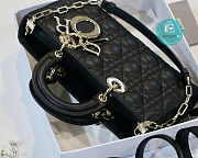 Colestore Dior Lady D-Joy Cannage Lambskin Bag Black 26cm - 2