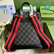 Gucci Backpack With Interlocking G in GG Supreme In Black 26.5x 30x 13 cm - 3