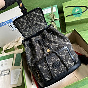 Gucci Backpack With Interlocking G in GG Supreme In Black 26.5x 30x 13 cm - 6