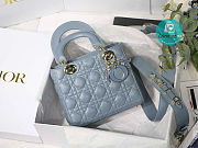 Dior Lady Small Blue Cannage Lambskin 20cm - 1