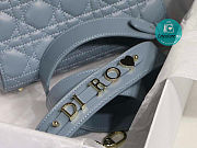 Dior Lady Small Blue Cannage Lambskin 20cm - 3