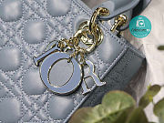 Dior Lady Small Blue Cannage Lambskin 20cm - 6