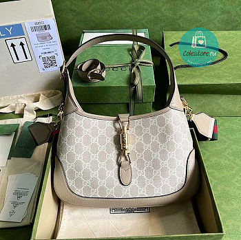 Gucci Jackie 1961 Small GG Shoulder Beige Bag 28cm