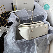 Chanel Mini Flap Bag Gold-Tone White Metal 19x7x14cm - 3