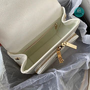 Chanel Mini Flap Bag Gold-Tone White Metal 19x7x14cm - 2