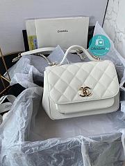 Chanel Mini Flap Bag Gold-Tone White Metal 19x7x14cm - 1