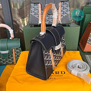 Goyard Black Coated Canvas Leather Top handle 21cm - 4