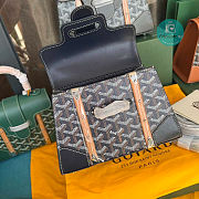 Goyard Black Coated Canvas Leather Top handle 21cm - 5