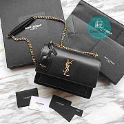 YSL Large Sunset Leather Black 22cm - 2