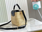Louis Vuitton Capucine Straw Bag In Black Size 27cm - 6