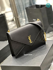 YSL Gaby Chain Bag In Vintage Lambskin Black 668864  26.5×18×3.5 cm - 3