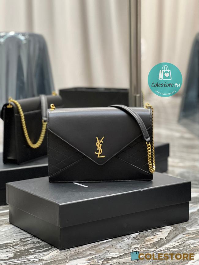 YSL Gaby Chain Bag In Vintage Lambskin Black 668864  26.5×18×3.5 cm - 1