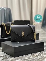 YSL Gaby Chain Bag In Vintage Lambskin Black 668864  26.5×18×3.5 cm - 1