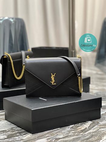 YSL Gaby Chain Bag In Vintage Lambskin Black 668864  26.5×18×3.5 cm